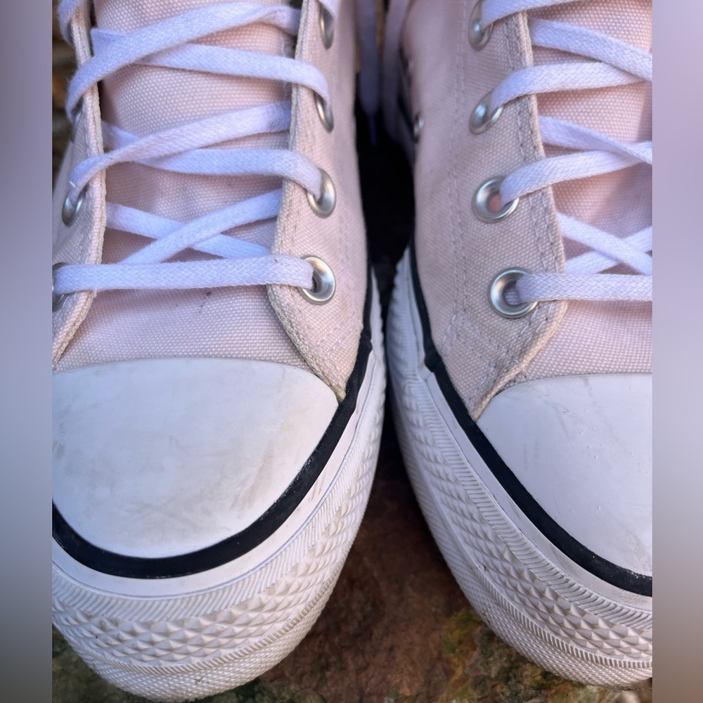Converse Classic High-Top Platform Canvas Sneakers - Pink - Sz 7 - Picture 4 of 15